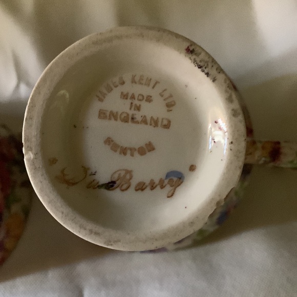 Vintage Old Mark James Kent Du Barry Creamer and Sugar England - Picture 4 of 6